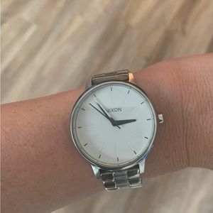 Nixon watch silver with white face